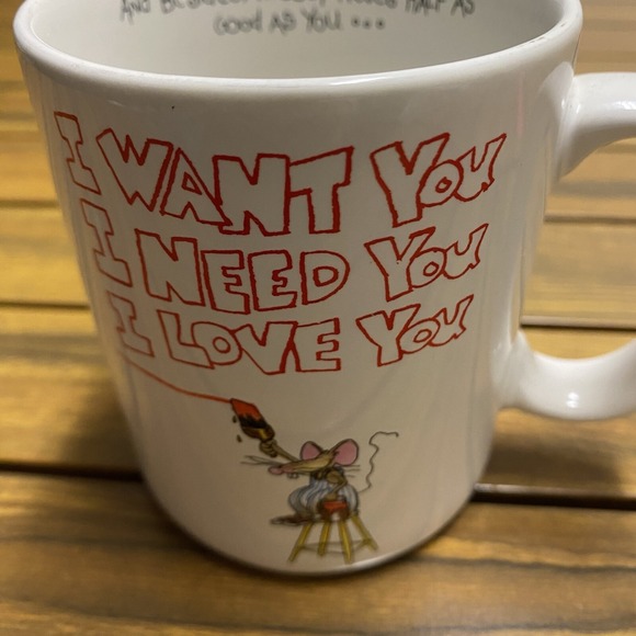 Vintage Papel Moodz Mug Japan I Want You I Need You I Love You Kisses Love - Picture 3 of 7